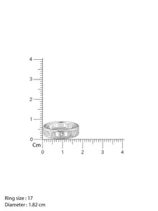 GIVA Men 925 Sterling Silver Rhodium-Plated Finger Ring