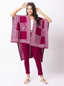 KEIKO Women Self Design Shrug