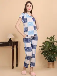 Sweet Dreams Women Geometric Printed Night suit