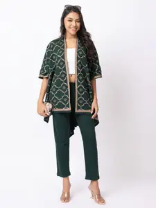 KEIKO Women Self Design Shrug