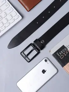 The Roadster Lifestyle Co. Men Solid Leather Belt & Wallet Formal Accessory Gift Set