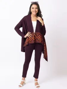 KEIKO Women Self Design Shrug