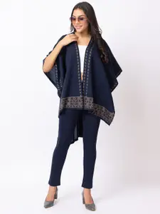 KEIKO Women Self Design Long Sleeves Shrug