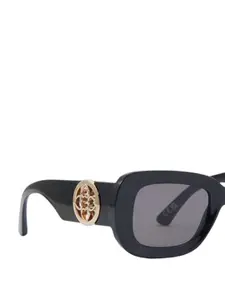 ALDO Women Rectangle Sunglasses CARRALERYN970-BLACK/GOLD MULTI