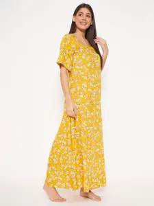 Clovia Women Printed Maxi Nightdress