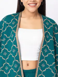 KEIKO Women Self Design Shrug