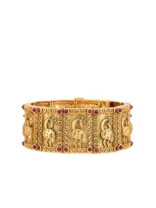 Designbox Gold Plated Antique Bangle-Style Bracelet