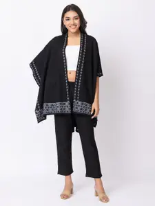 KEIKO Women Self Design Shrug