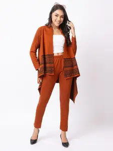 KEIKO Women Self Design Shrug