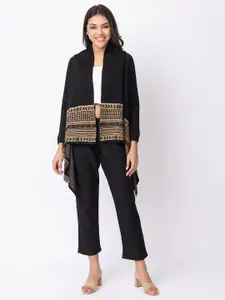 KEIKO Women Self Design Shrug