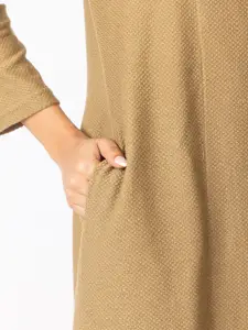 KEIKO Women Self Design Longline Shrug