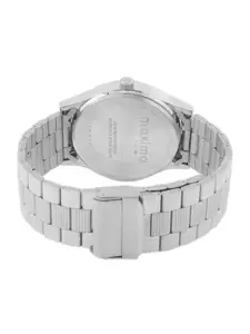maxima Men Embellished Dial & Stainless Steel Straps Analogue Watch 49685CMGI