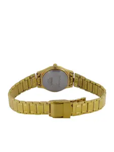 maxima Women Embellished Dial & Stainless Steel Straps Analogue Watch 14732CMLY