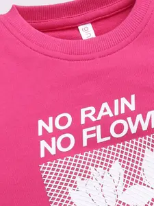 Ginie Girls Floral Printed Round Neck Sweatshirt