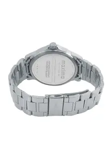 maxima Men Patterned Dial & Stainless Steel Straps Analogue Watch 60740CMGI