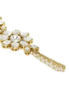 Anouk Kundan & Pearls Studded Wraparound Bracelet