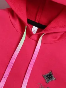 Ginie Girls Solid Hooded Sweatshirt