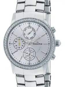 maxima Women Dial & Leather Straps Analogue Watch 69870CMLI