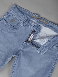 Canary London Men Smart Skinny Fit Low-Rise Heavy Fade Printed Stretchable Jeans