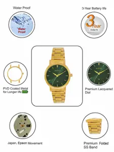 maxima Women Dial & Stainless Steel Straps Analogue Watch 69482CMLY