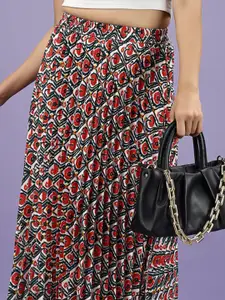 OTABU Printed A-Line Maxi Skirt