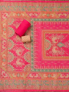 Koskii Floral Printed Sequinned Unstitched Dress Material