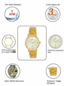 maxima Women Dial & Stainless Steel Straps Analogue Watch 69533CMLY