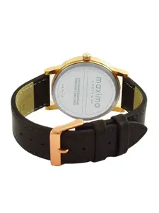 maxima Men Dial & Leather Straps Analogue Watch 68483LMGR
