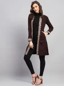 Monte Carlo Women Floral Printed Front Open Sweater