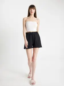 DeFacto Women Solid Shoulder Straps Cotton Top