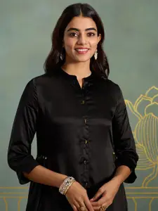 Likha Women Mandarin Collar A-Line Kurta