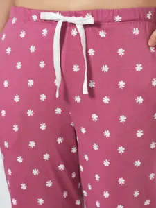 Dreamz by Pantaloons Women Printed Pure Cotton Mid Rise Lounge Pant