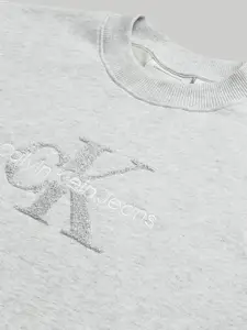 Calvin Klein Jeans Women Embroidered Pure Cotton Sweatshirt