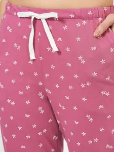 Dreamz by Pantaloons Women Printed Pure Cotton Mid Rise Lounge Pant