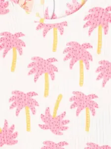 Koton Girls Tropical Printed Round Neck Top