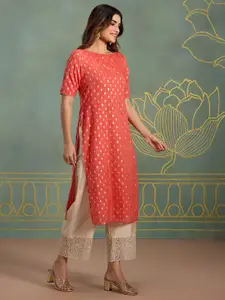 Likha Women Geometric Printed Straight Kurta