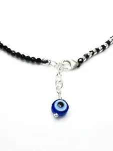 Arte Jewels 92.5 Sterling Silver Beaded Single Anklet