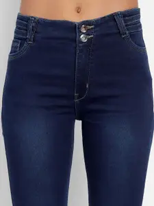 BROADSTAR Women Cotton Jean Skinny Fit High-Rise Light Fade Stretchable Jeans