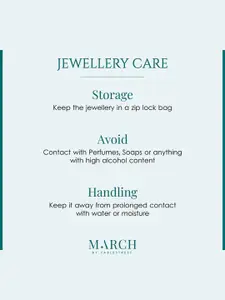 March by FableStreet Sterling Silver 18KT Gold Plated Zircon Studded Oval Pendant & Chain