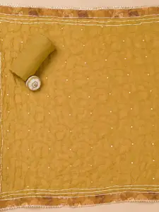 Koskii Floral Printed Organza Unstitched Dress Material