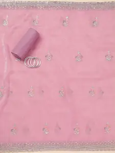 Koskii Floral Embroidered Unstitched Dress Material