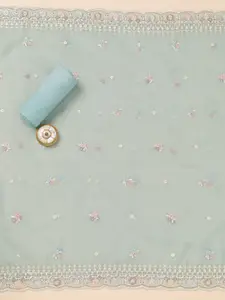 Koskii Floral Embroidered Unstitched Dress Material