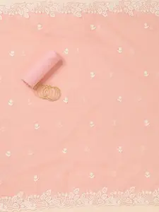 Koskii Floral Embroidered Unstitched Dress Material