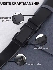 The Roadster Lifestyle Co. Men Textured Slider Buckle Formal Belt