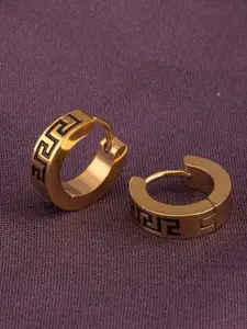 PALMONAS Gold-Plated Circular Hoop Earrings