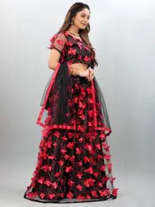 Aika Embroidered Thread Work Semi-Stitched Lehenga & Unstitched Blouse With Dupatta