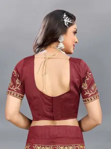 Aika Embroidered Thread Work Semi-Stitched Lehenga & Unstitched Blouse With Dupatta