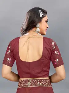 Aika Embroidered Thread Work Semi-Stitched Lehenga & Unstitched Blouse With Dupatta