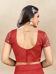 LADY SHOPI Embroidered Beads and Stone Semi-Stitched Lehenga & Unstitched Blouse & Dupatta