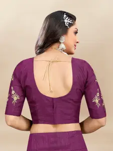 LADY SHOPI Embroidered Thread Work Semi-Stitched Lehenga & Unstitched Blouse With Dupatta